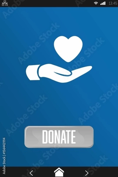Obraz Vector icon of donation, Close-up