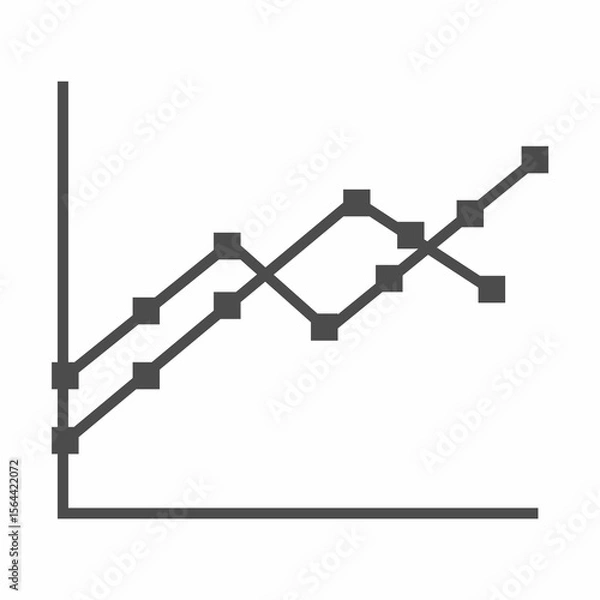 Obraz Illustrative image of line graph