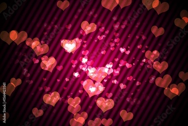 Obraz Digitally generated girly heart design