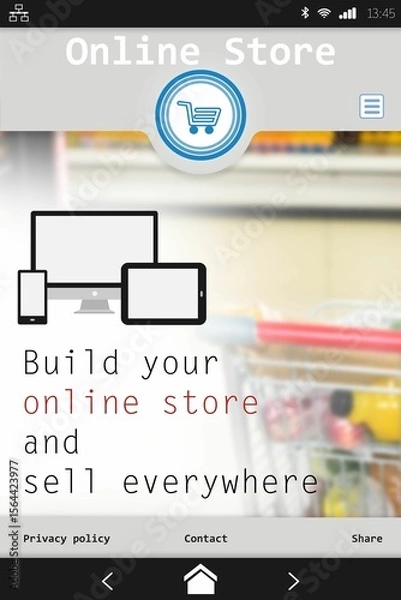 Obraz Screen of an online store