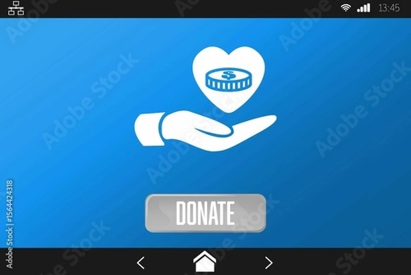Obraz Vector icon of donation, Close-up