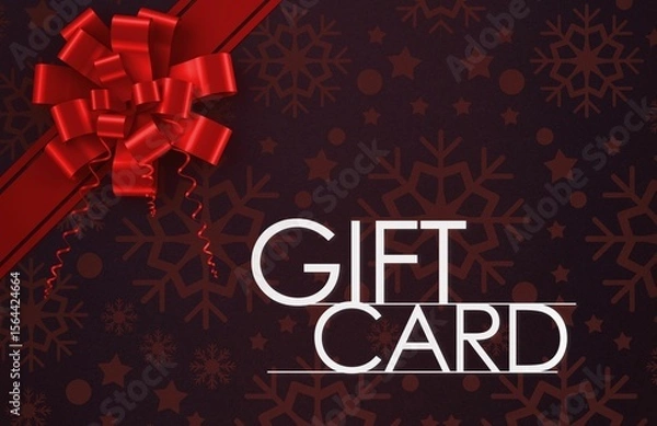 Obraz Gift card with festive bow