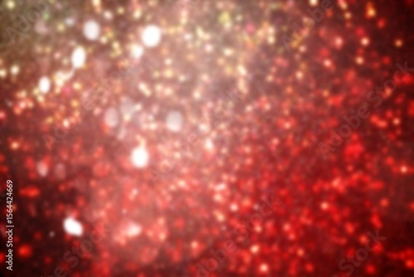 Fototapeta Abstract red and gold glitter bokeh pattern is filling entire frame in flat design style