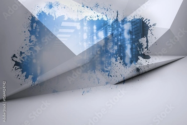 Fototapeta Splash showing data hallway
