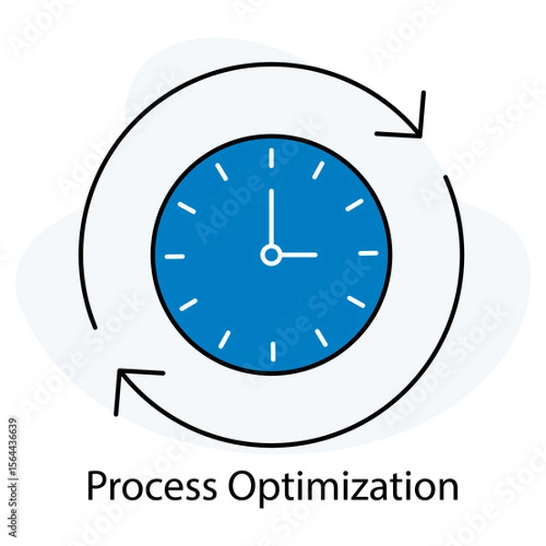 Fototapeta Process Optimization icon, Maximizing Efficiency Through Process Optimization, Streamlined Success: Optimizing Workflows for Peak Performance, color