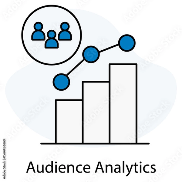 Fototapeta Audience Analytics icon, Unlocking Insights Understanding Your Audience Through Analytics, Data-Driven Engagement Mastering Audience Behavior for Better Results