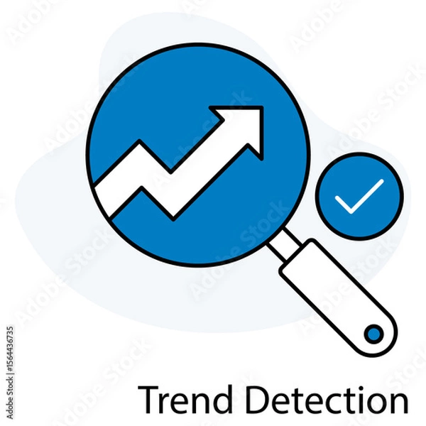 Fototapeta Trend Detection icon, Staying Ahead Uncovering Patterns with Trend Detection, Future Insights Harnessing Data for Trend Discovery