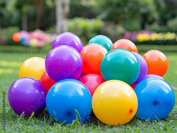 Obraz selective focus bright and colorful balloons