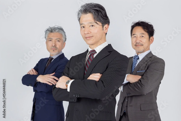 Fototapeta ハイクラスミドルエイジ男性ビジネスパーソン