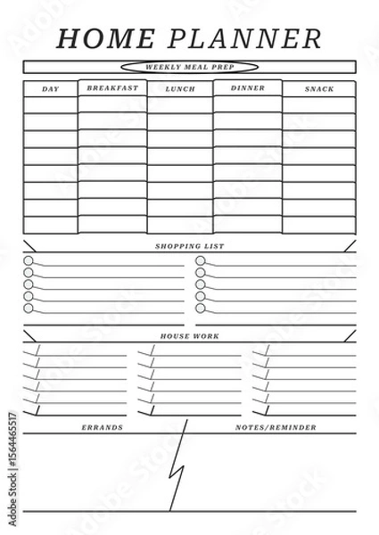 Obraz Creative Home Planner Template Pages