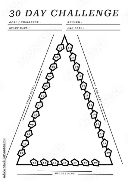 Obraz 30 Day Challenge Planner Template Pages