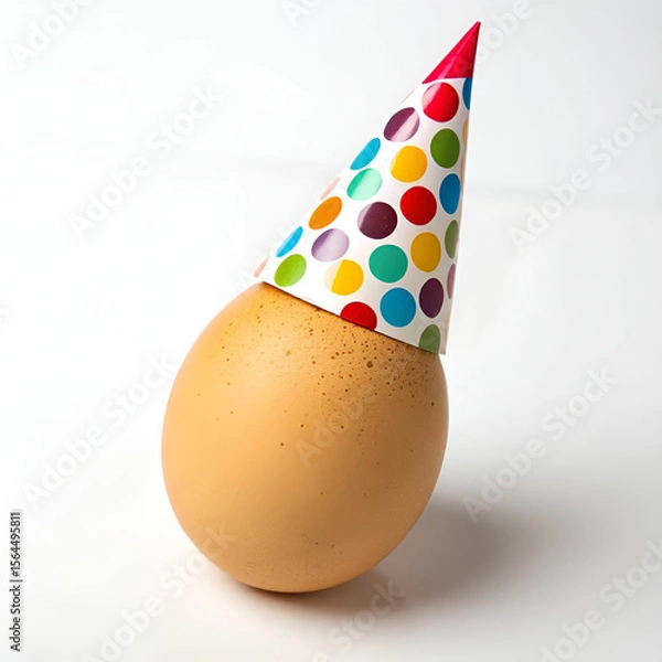 Obraz egg wearing a party hat