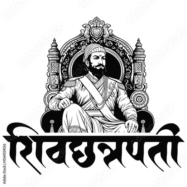 Obraz Chhatrapati Shivaji Maharaj Vector Design 