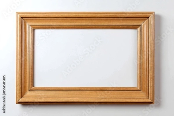 Fototapeta Empty Wooden Frame on White Background. High quality