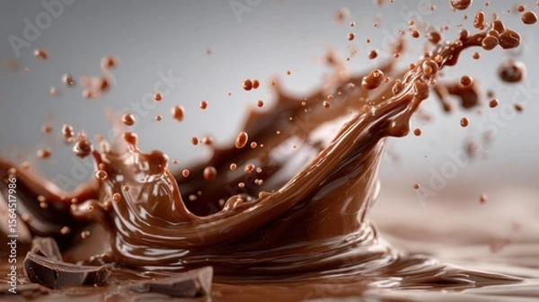 Fototapeta Decadent Chocolate Cascade: A Visually Stunning Culinary Delight Display
