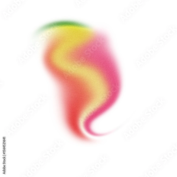 Fototapeta Vibrant liquid mango gradient with retro grain texture abstract digital art PNG