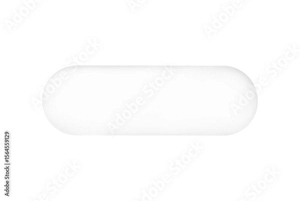 Fototapeta Liquid glass rounded panel Isolated PNG. Transparent UI element for modern web and app interface design