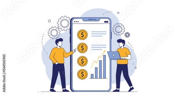 Obraz Mobile financial planning tools for smart investment decisions and wealth growth