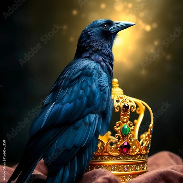 Fototapeta crow png, transparent background - isolated, white background, black crow, generative ai crow png, transparent background - isolated, white background, black crow, generative ai