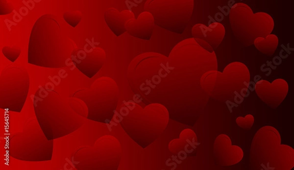 Fototapeta Red hearts