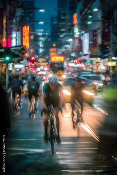 Fototapeta The Pulse of a City: Capturing the Essence of Urgency in Urban Movement During a Busy Rush Hour