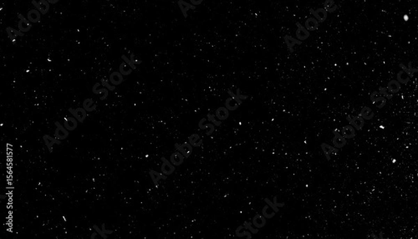 Obraz Black Night Sky With Sparkling White Stars Background With Glimmering Lights