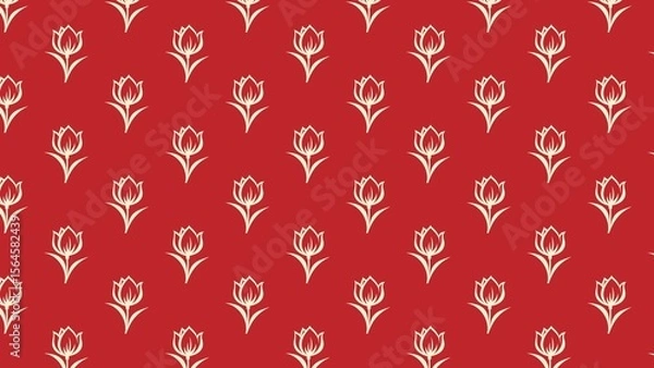 Fototapeta Vector tulips pattern design multicoloured