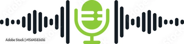 Fototapeta Podcast Audio Wave