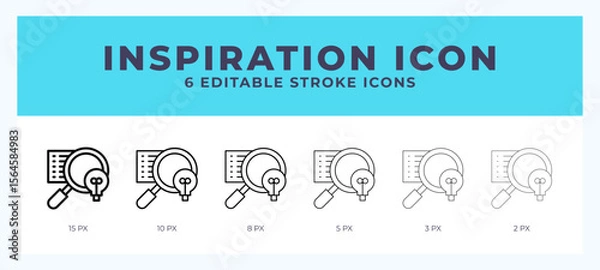 Fototapeta Inspiration line icon. High quality icon symbol for web design. App