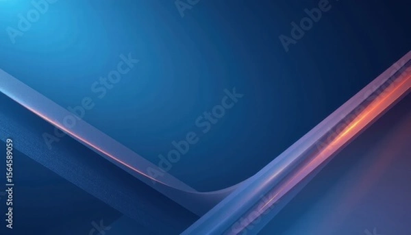 Fototapeta Abstract blue and orange gradient background with smooth lines and soft light effects creating a modern and professional ambiance for design projects