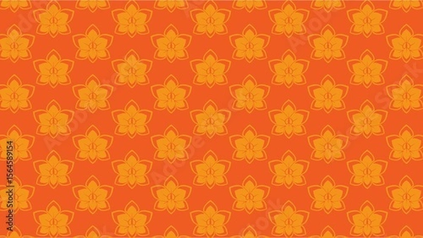 Fototapeta vector seamless orchid pattern multicoloured