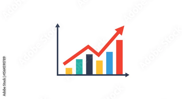 Fototapeta business graph with arrow