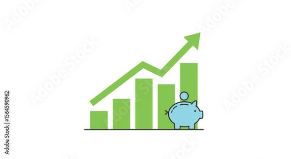 Fototapeta business graph with arrow