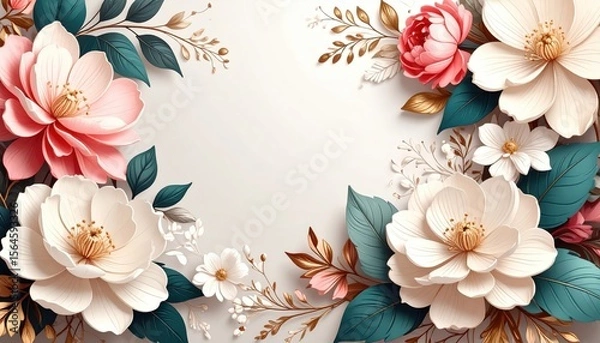 Obraz Floral arrangement display studio digital art elegant atmosphere close-up view nature-inspired design for home decor