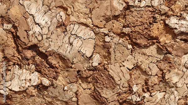 Fototapeta Smooth cork texture in neutral tones, a minimalist and natural backdrop for versatile designs