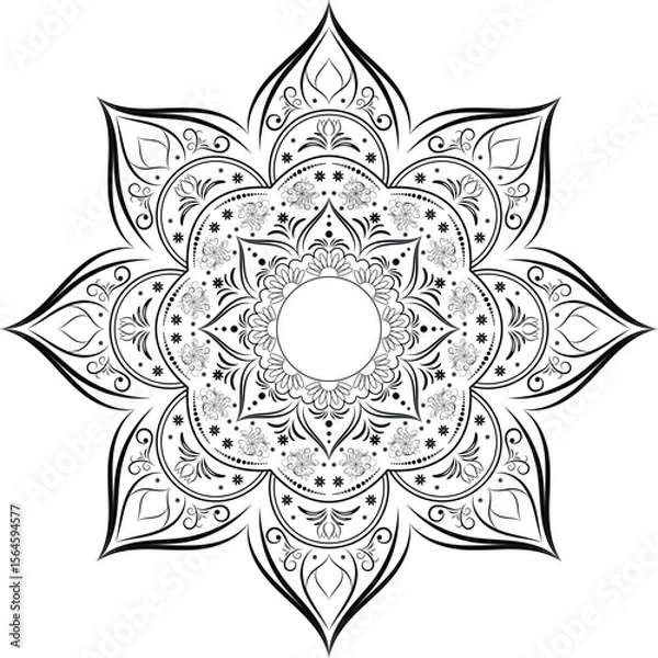 Fototapeta Ornamental luxury mandala pattern	