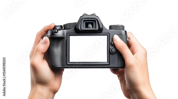 Obraz hand holding a digital camera