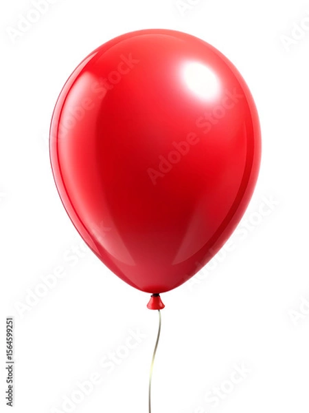 Fototapeta red balloon isolated on white background