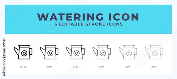Fototapeta Watering icon. Regular line. Thin line. Bold line. Vector illustration.