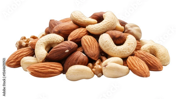 Obraz nuts on white background