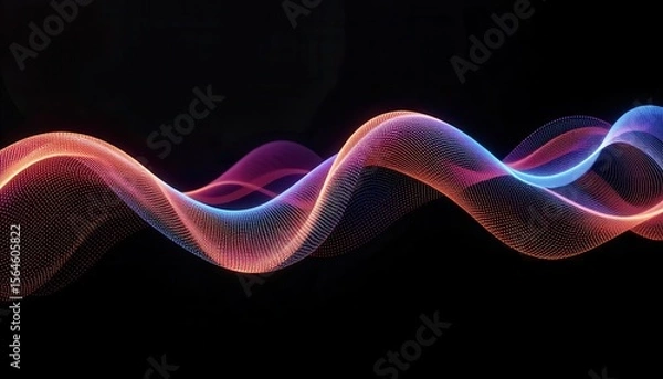 Obraz Vibrant abstract digital waves for computer monitor backgrounds
