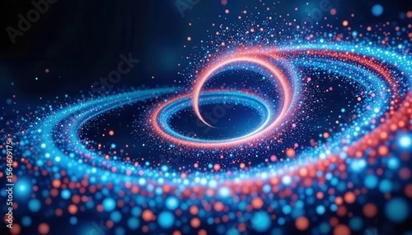 Obraz Colorful swirling patterns create an immersive background for computer monitors and screens