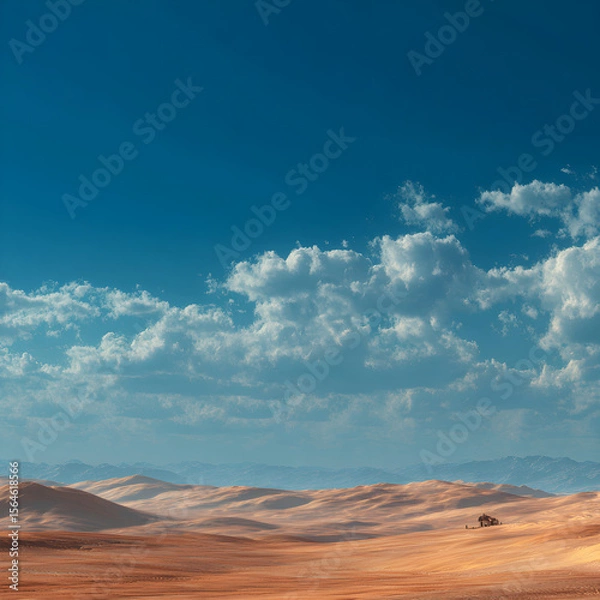 Fototapeta Limitless Desert Horizon: Exploring the Boundless Beauty and Adventure of Nature's Endless Expanse Beyond the Dunes