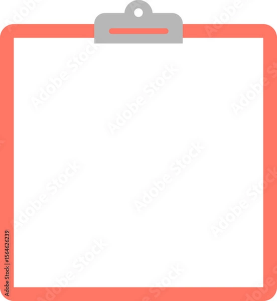 Obraz 레드 클립보드 메모지(red clip board memo)