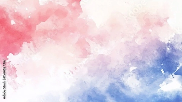 Obraz Abstract Watercolor Background with Pink and Blue Tones for Artistic Designs