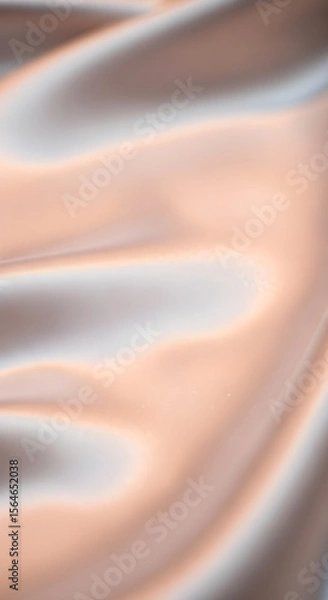 Fototapeta Delicate folds cascade across lustrous satin fabric, creating a smooth texture with subtle variations in color.