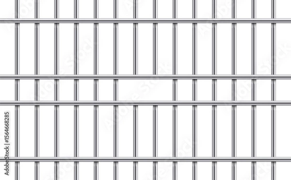 Fototapeta A pattern of metal bars creates a grid-like structure. Represents concepts like confinement, security, or obstruction. The scene is clean, bright and features a repeating motif.