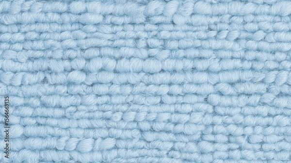 Fototapeta Generative AI, Soft Sky Blue Boucle Fabric Texture