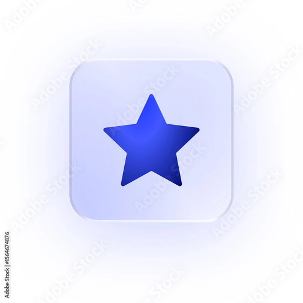 Fototapeta Glassmorphism Icon Star Favorite Icon Favorite Icon Soft Shadow Glassmorphic Rating Icon Bookmark Icon Best Choice Favorite Symbol Highlight Icon Rank Icon Featured Icon
