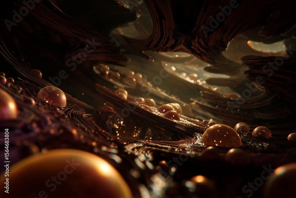 Obraz Abstract Metallic Space Scene